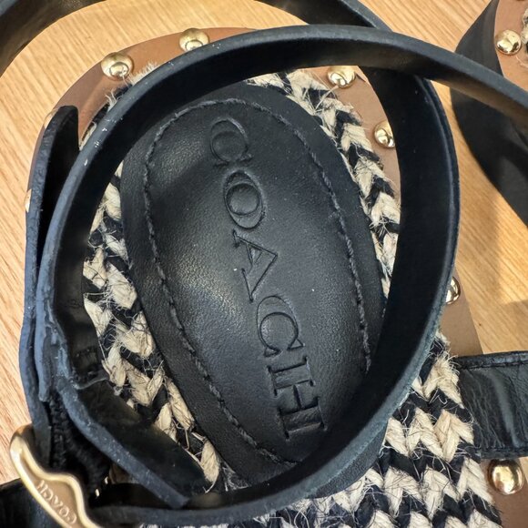 Coach Gracey Leather Thong Sandal – Black – Size 8.5 - Picture 6 of 11